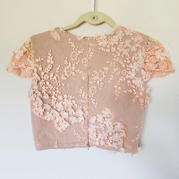 Dress the Population Juliana 3D Floral Crop Top - Picture 4 of 7